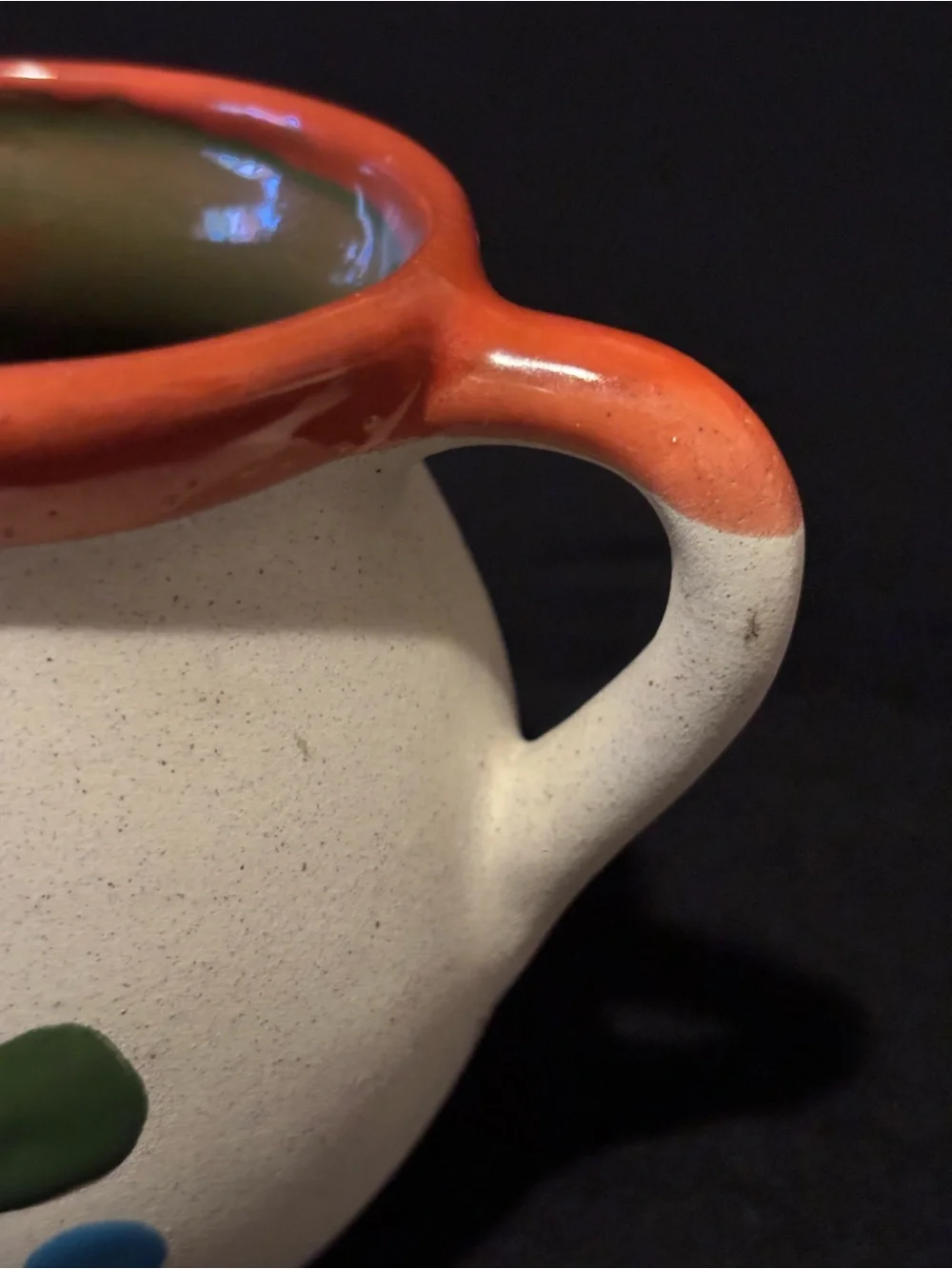 Mexican Handpainted Pottery Mug.